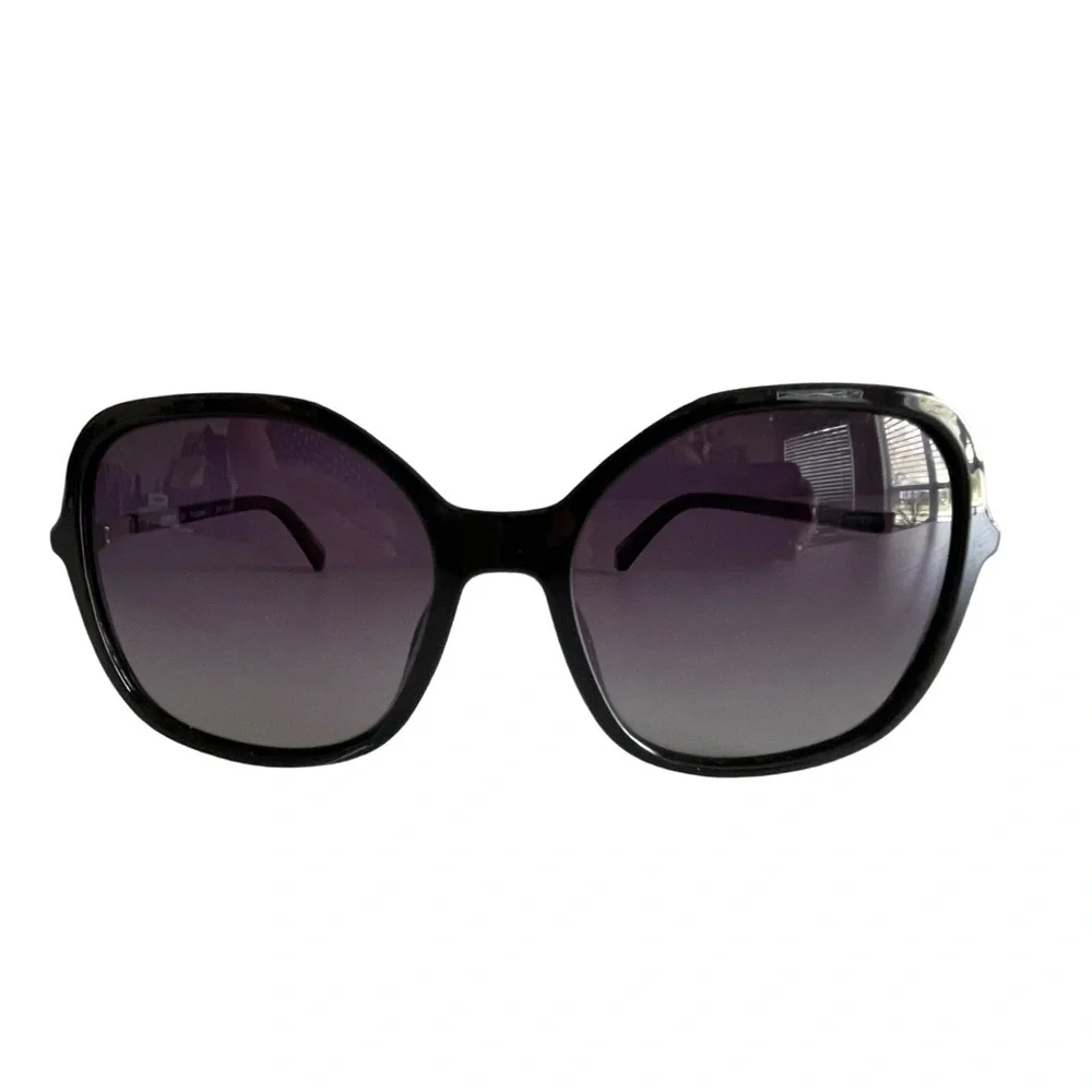 Lilly Pulitzer Norah Polarized Oversized Square Sunglasses Onyx Black